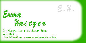 emma waitzer business card